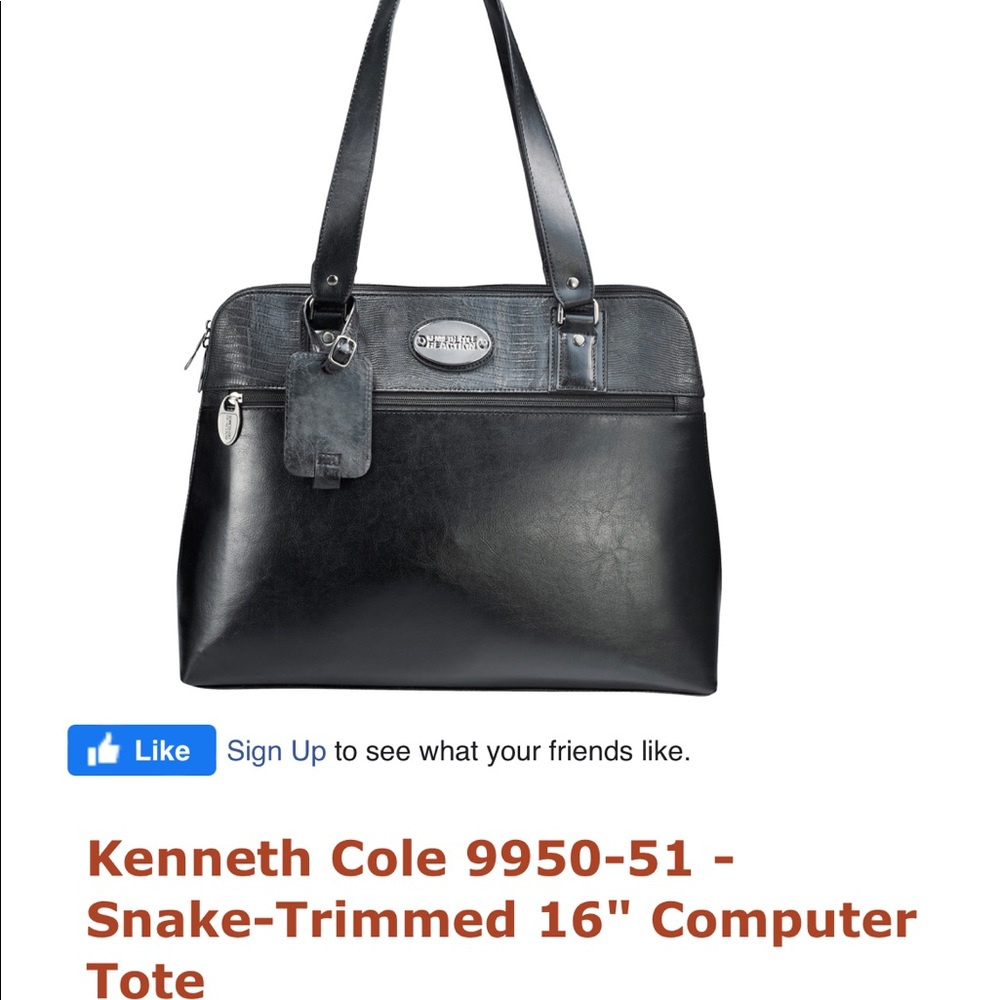 Kenneth Cole Laptop Snakeskin Tote